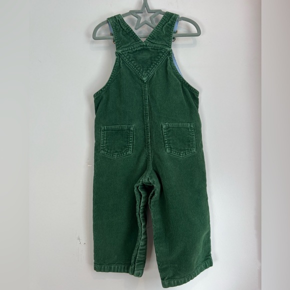 Talbots Kids Y2K Green Corduroy Overalls Airplane Size 18M - Picture 2 of 4